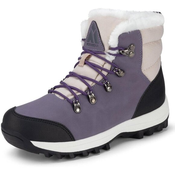 Shoes - Women’s Purple Water Resistant Warm Snow Boots Fur Lined Non Slip Outdoor